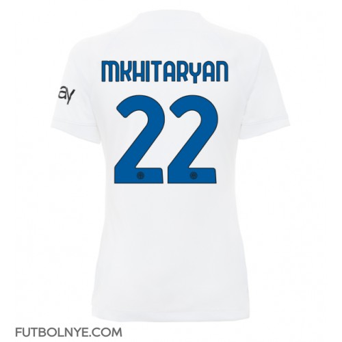 Camiseta Inter Milan Henrikh Mkhitaryan #22 Visitante Equipación para mujer 2023-24 manga corta